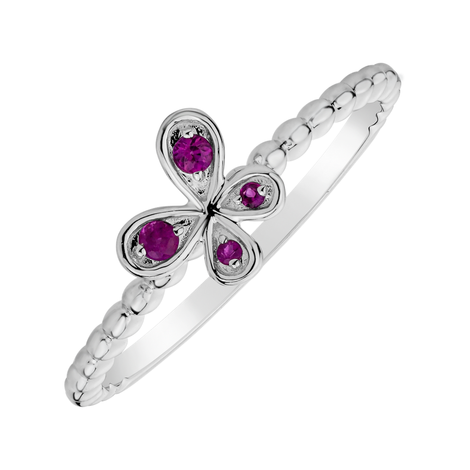 Ring with Ruby Fairytale Butterfly