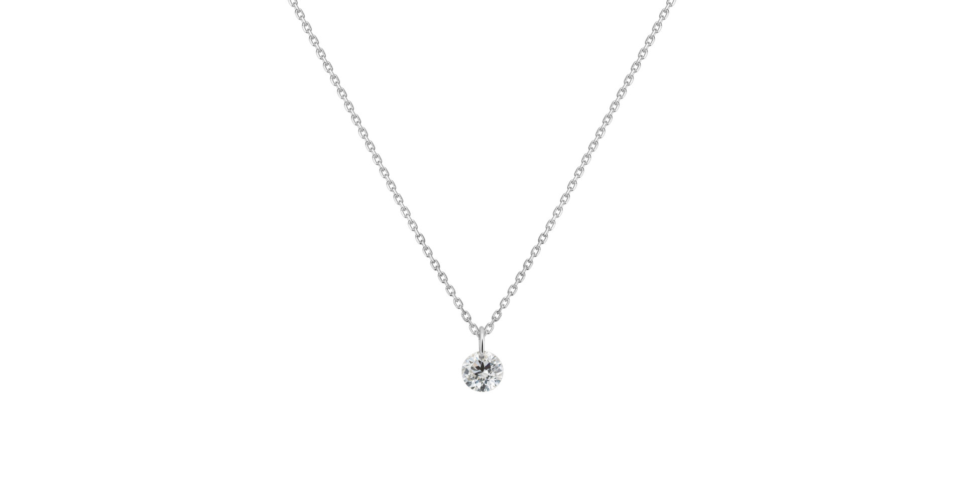 Diamond pendant with necklace Niagh