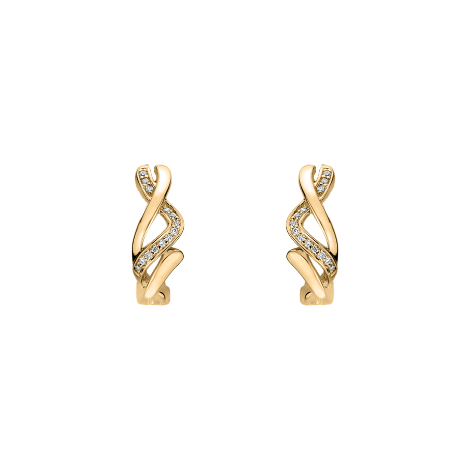 Diamond earrings Joyful Ribbon