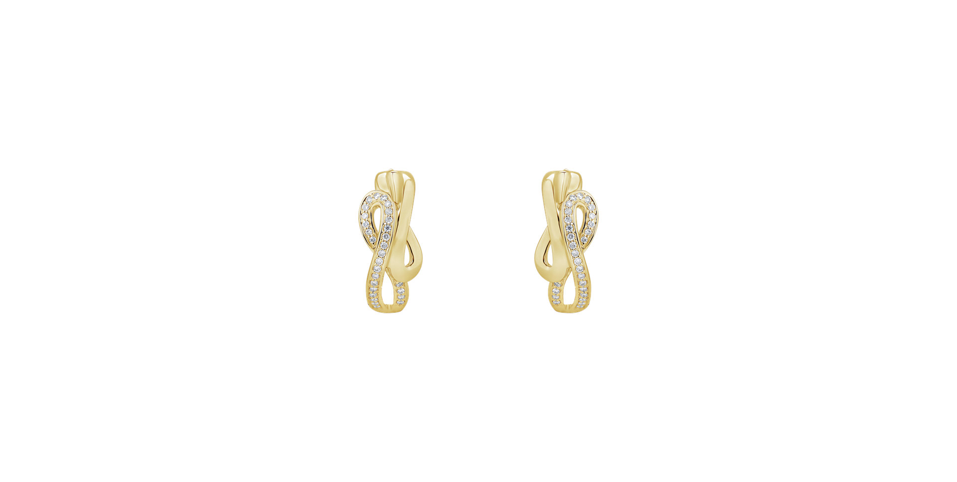 Diamond earrings Double Infinity
