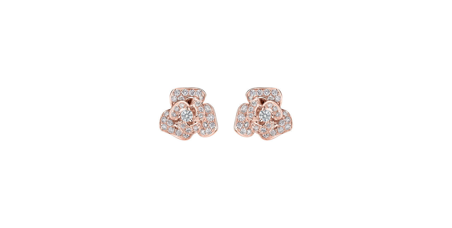 Diamond earrings Radiant Flower