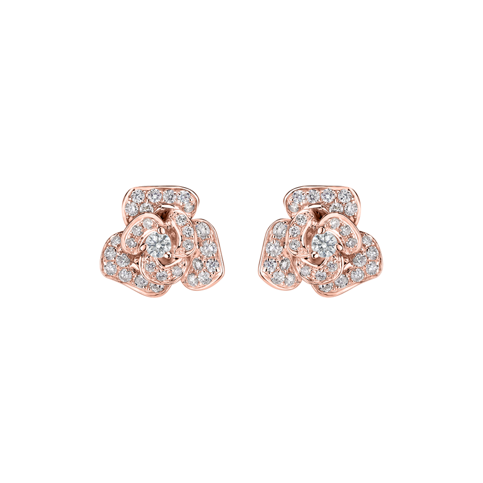 Diamond earrings Radiant Flower