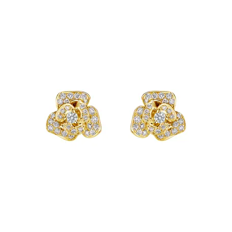 Diamond earrings Radiant Flower