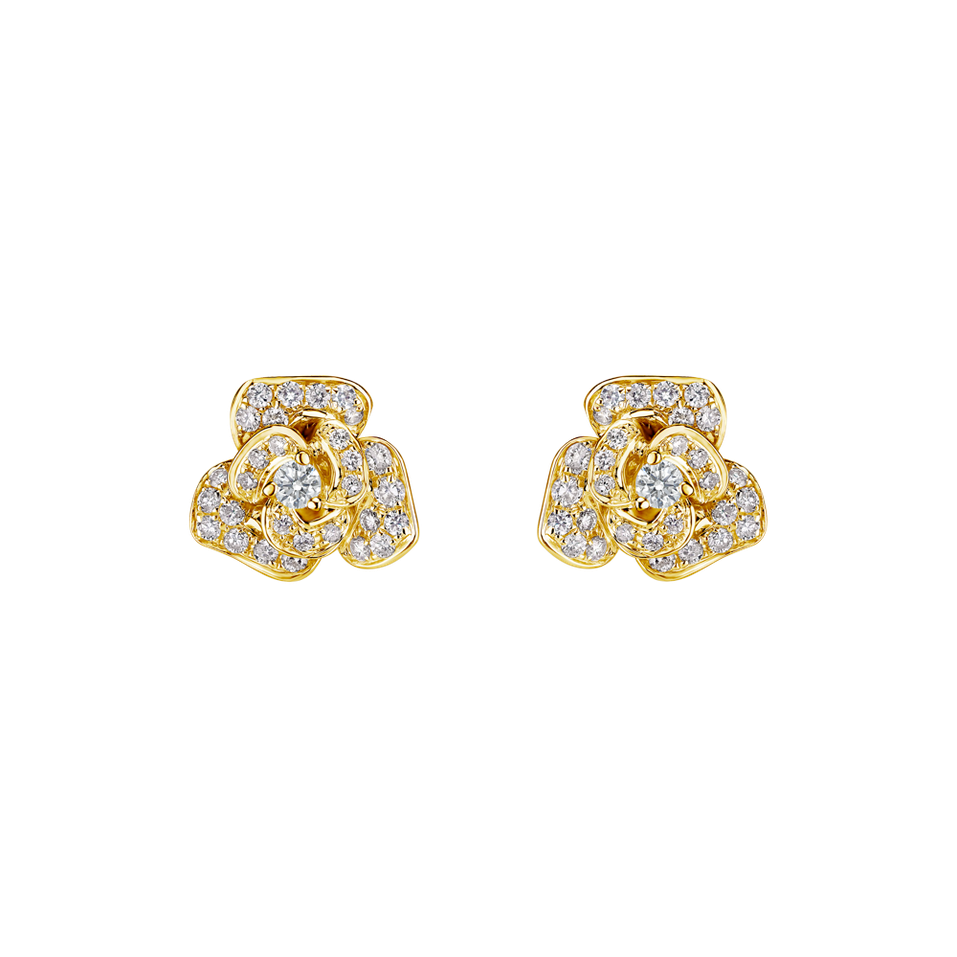 Diamond earrings Radiant Flower