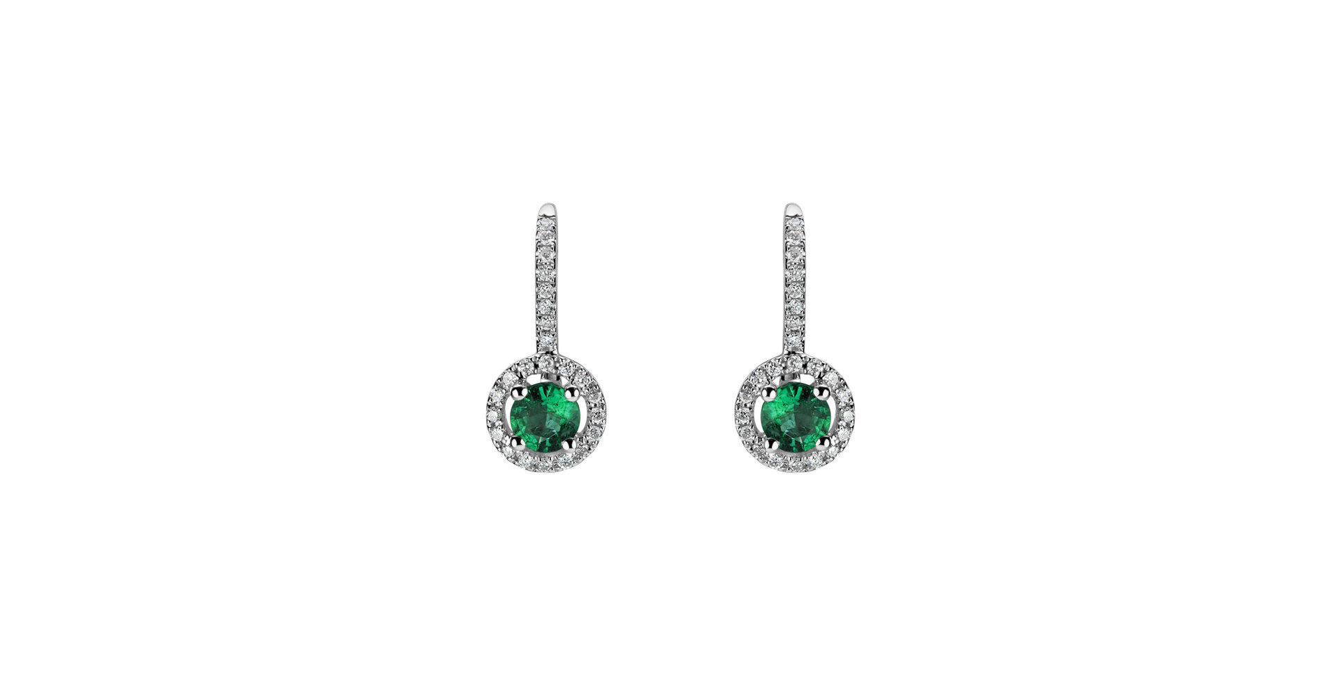 Diamond earrings with Emerald Infinite Splendour