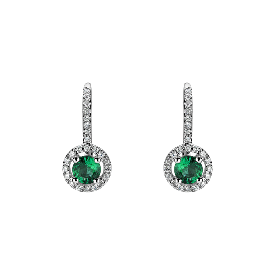 Diamond earrings with Emerald Infinite Splendour