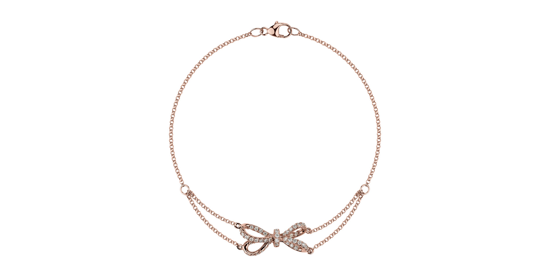 Bracelet with diamonds Delicate Bow