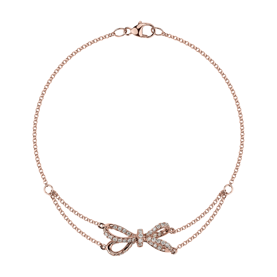 Bracelet with diamonds Delicate Bow