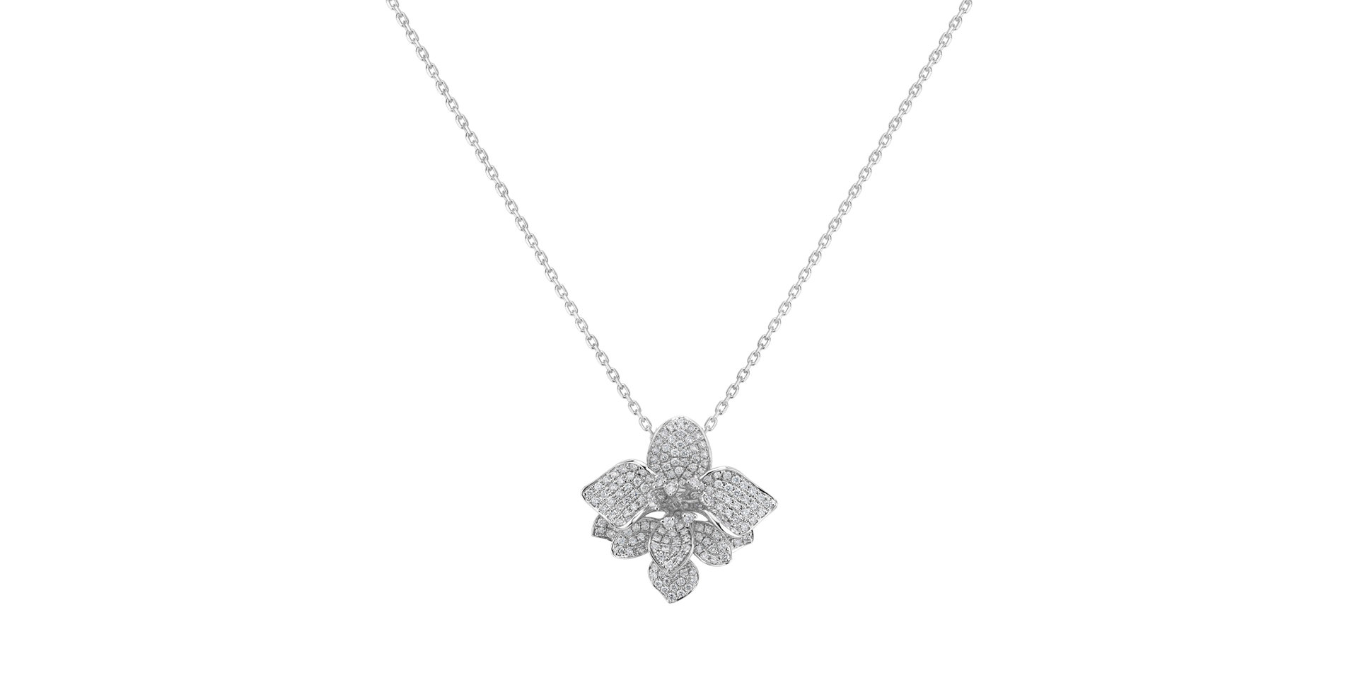 Diamond pendant Noble Lily