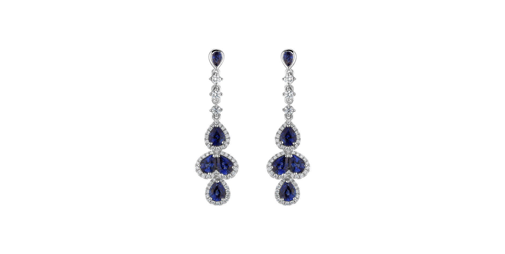 Diamond earrings and Sapphire Noble Dream