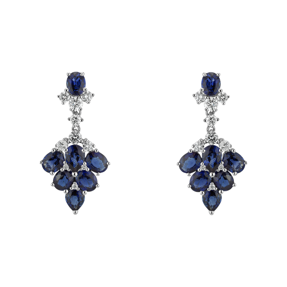 Diamond earrings and Sapphire Aristocrat Lure