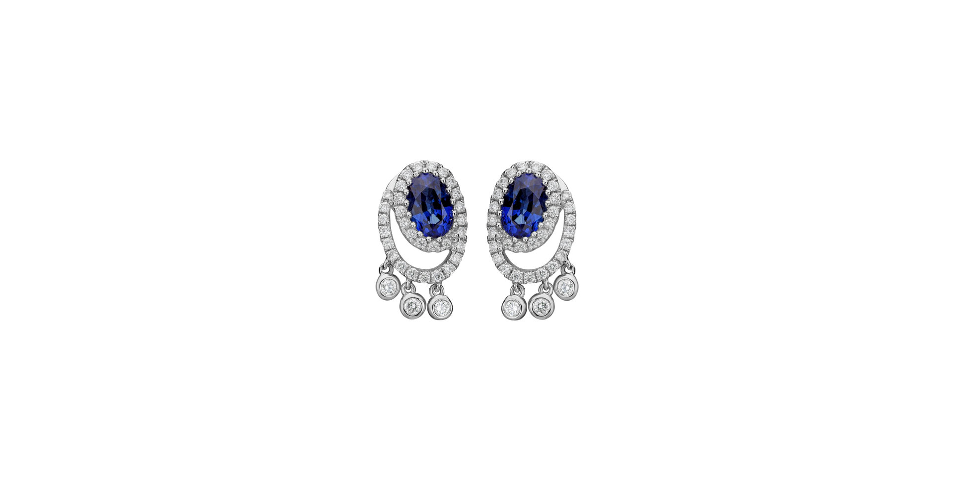 Diamond earrings with Sapphire Chiarra