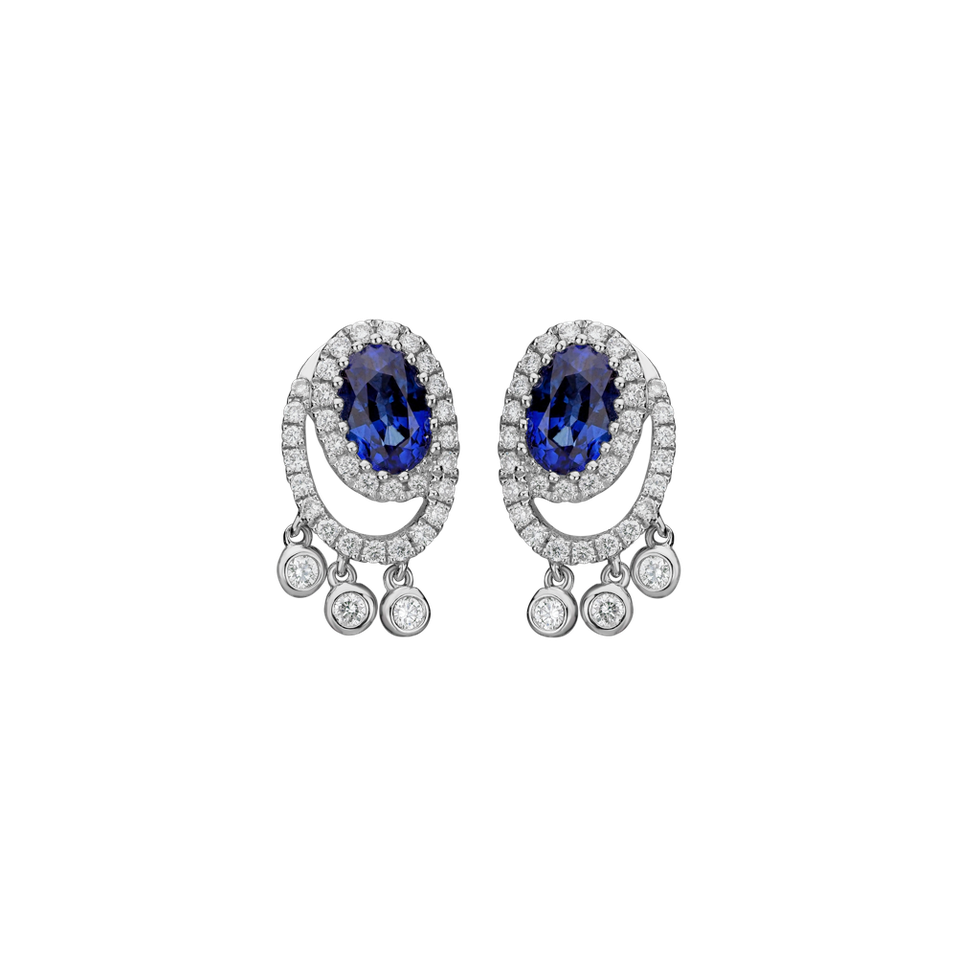 Diamond earrings with Sapphire Chiarra