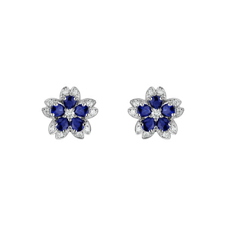 Diamond earrings and Sapphire Lovely Pleasure