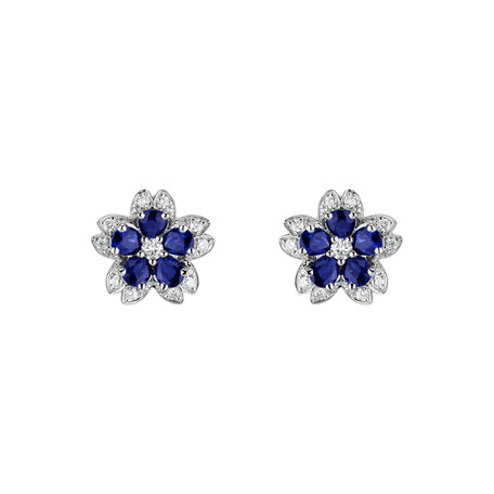 Diamond earrings and Sapphire Lovely Pleasure