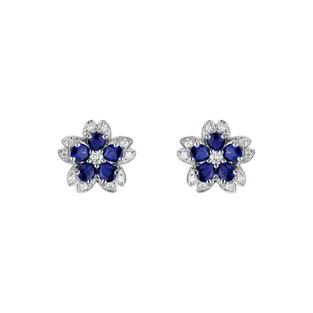 Diamond earrings and Sapphire Lovely Pleasure