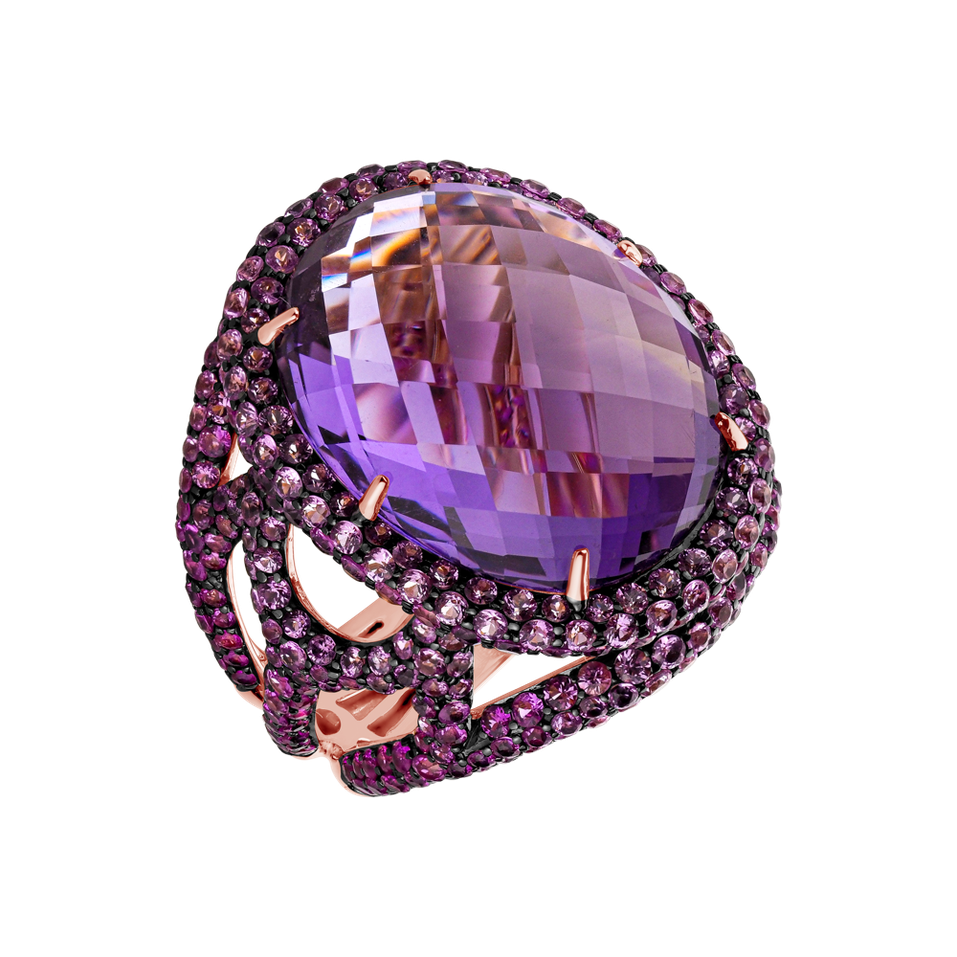 Ring with Amethyst and Sapphire Dream Temptation