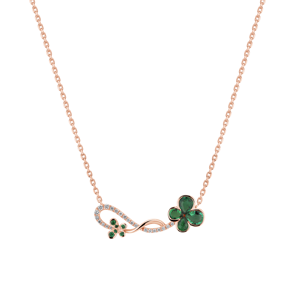 Diamond necklace with Emerald Guardian Essence