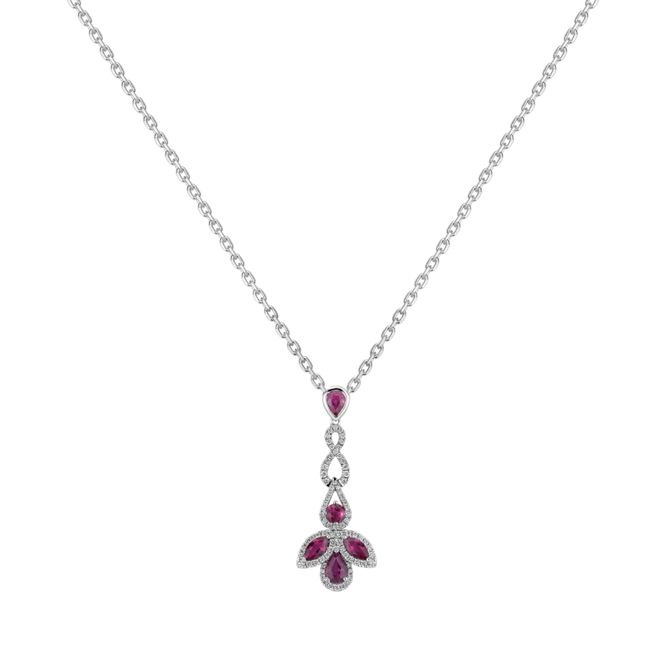 Diamond pendant with Ruby Leocadia