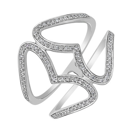 Diamond ring Connected Hearts