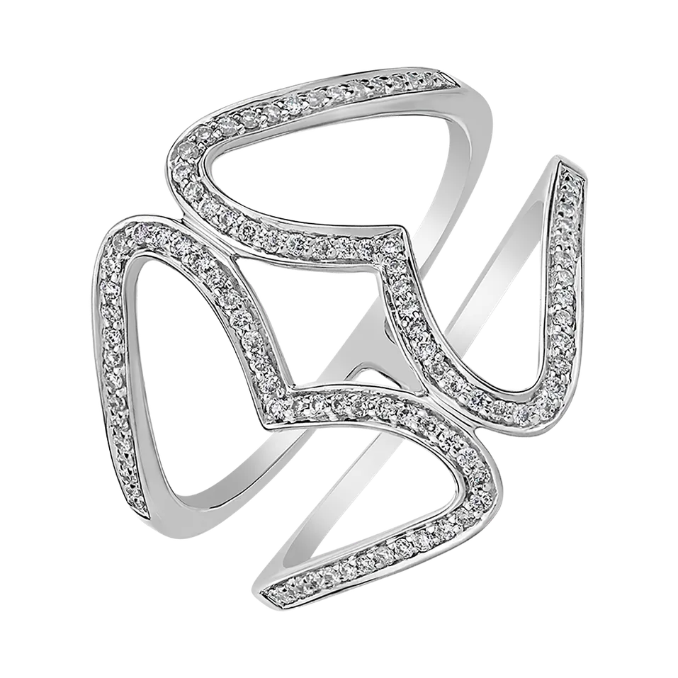 Diamond ring Connected Hearts