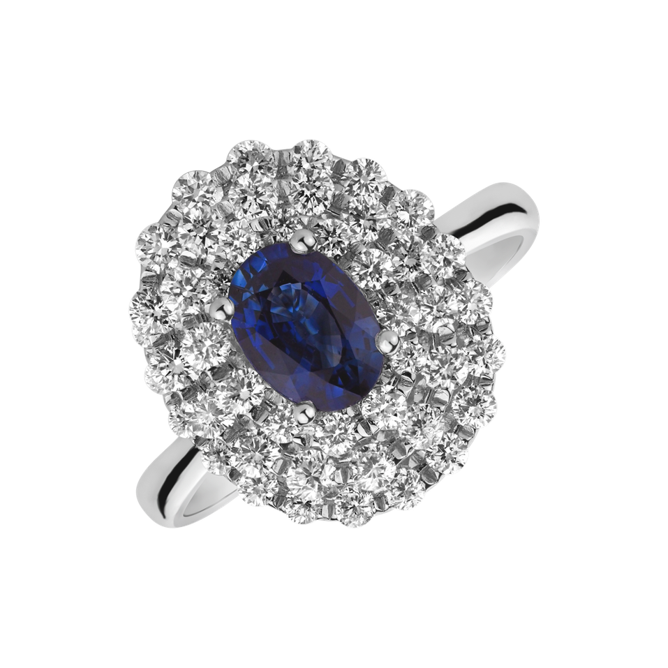 Diamond ring with Sapphire Sindragosa