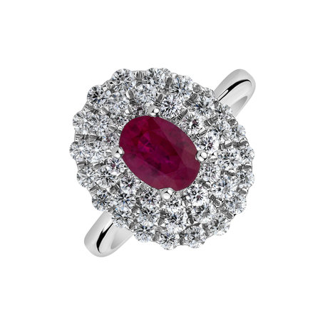 Diamond ring with Ruby Sindragosa