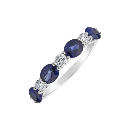 Diamond ring with Sapphire Janiyah