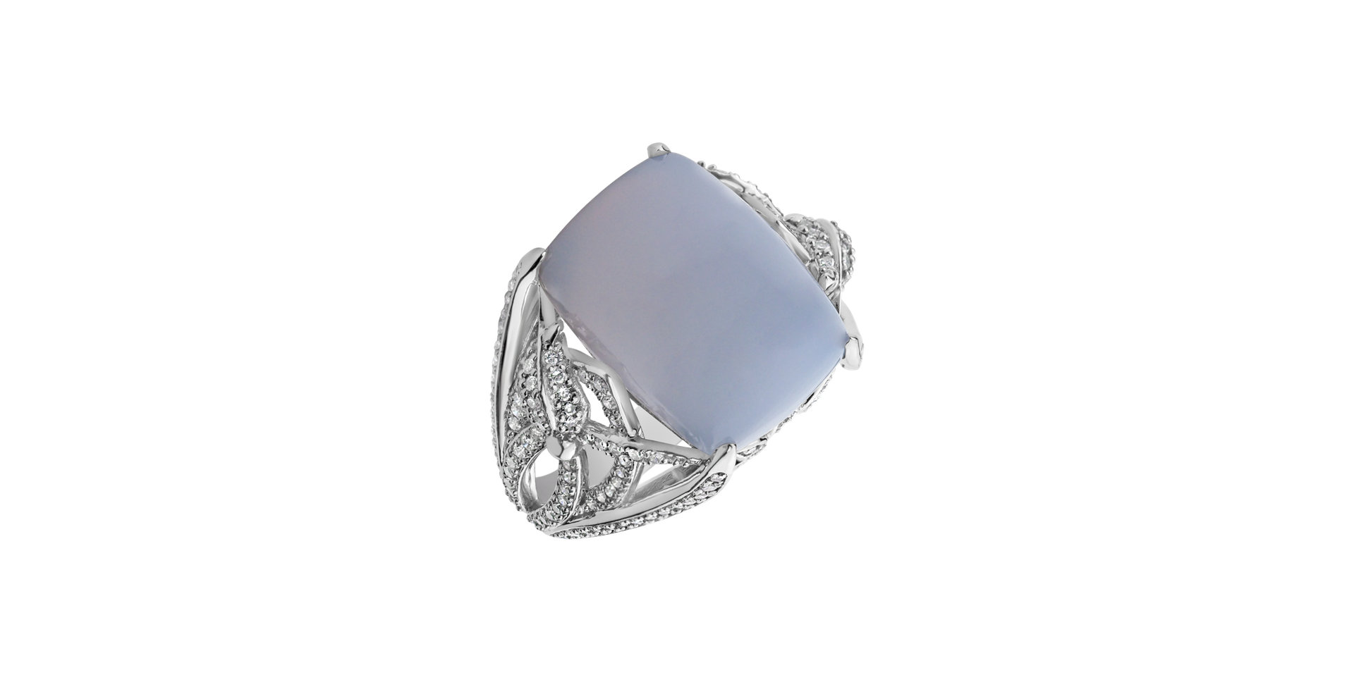 Diamond ring with Chalcedony Fascinating Ladyship