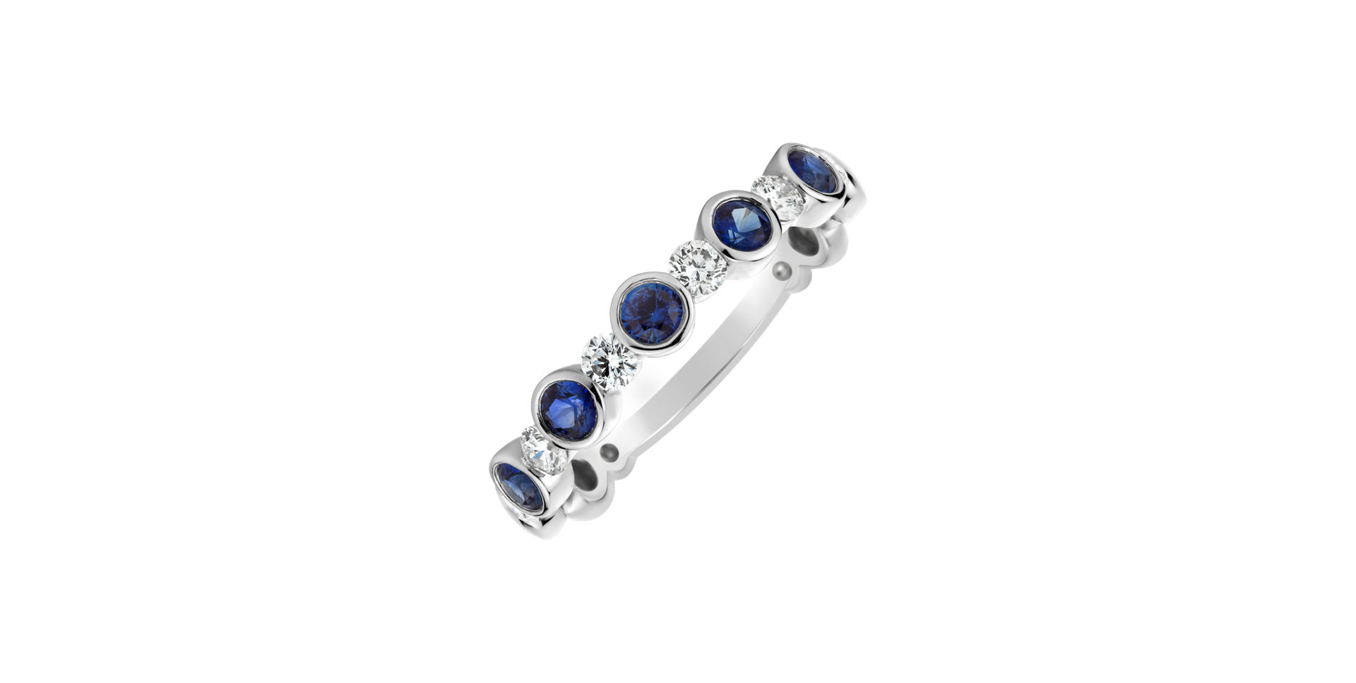 Diamond ring with Sapphire Frideswide