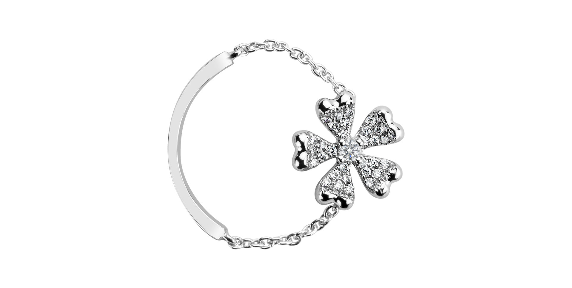 Diamond ring Sparkling Flower