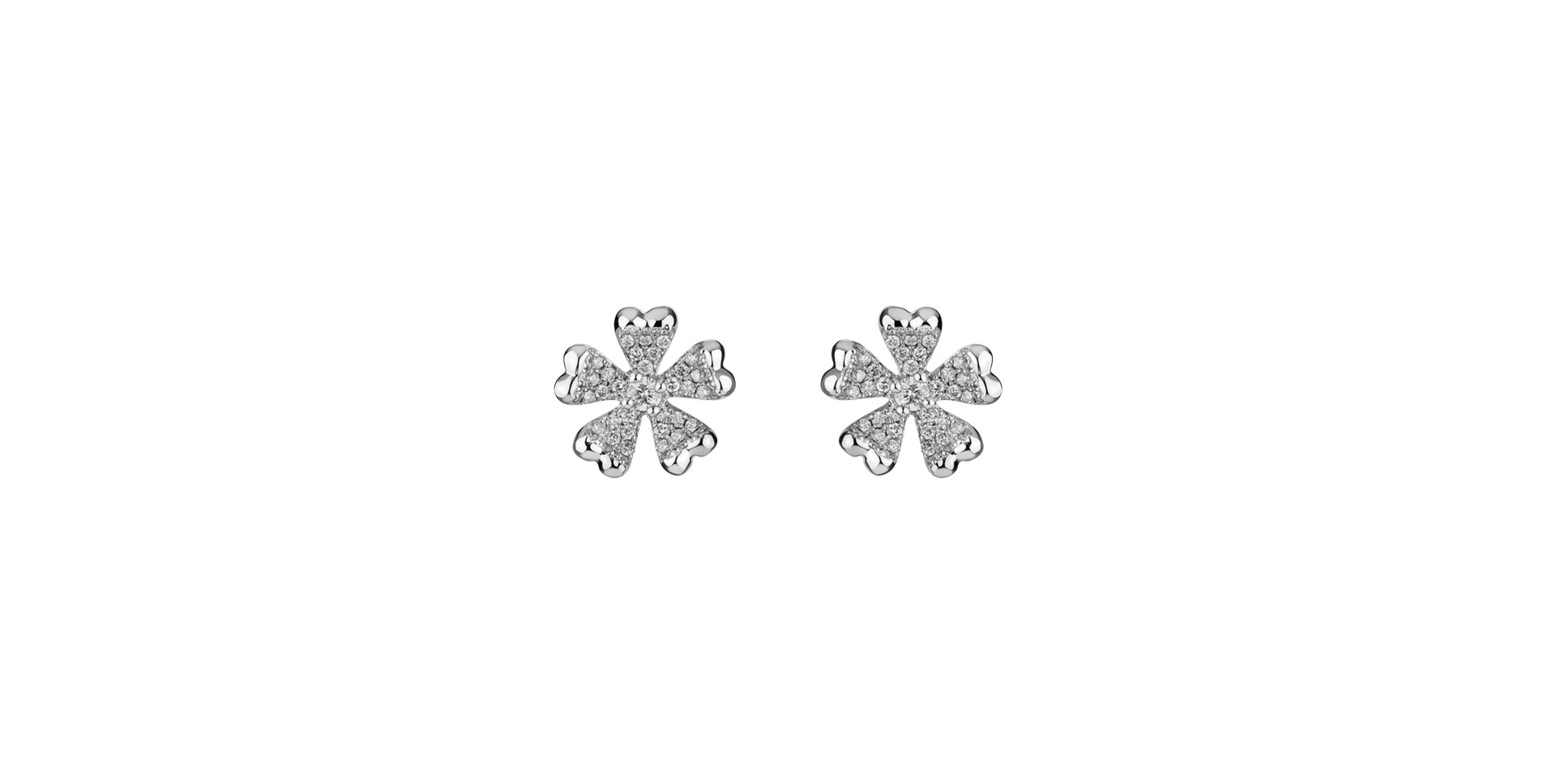 Diamond earrings Shiny Flower