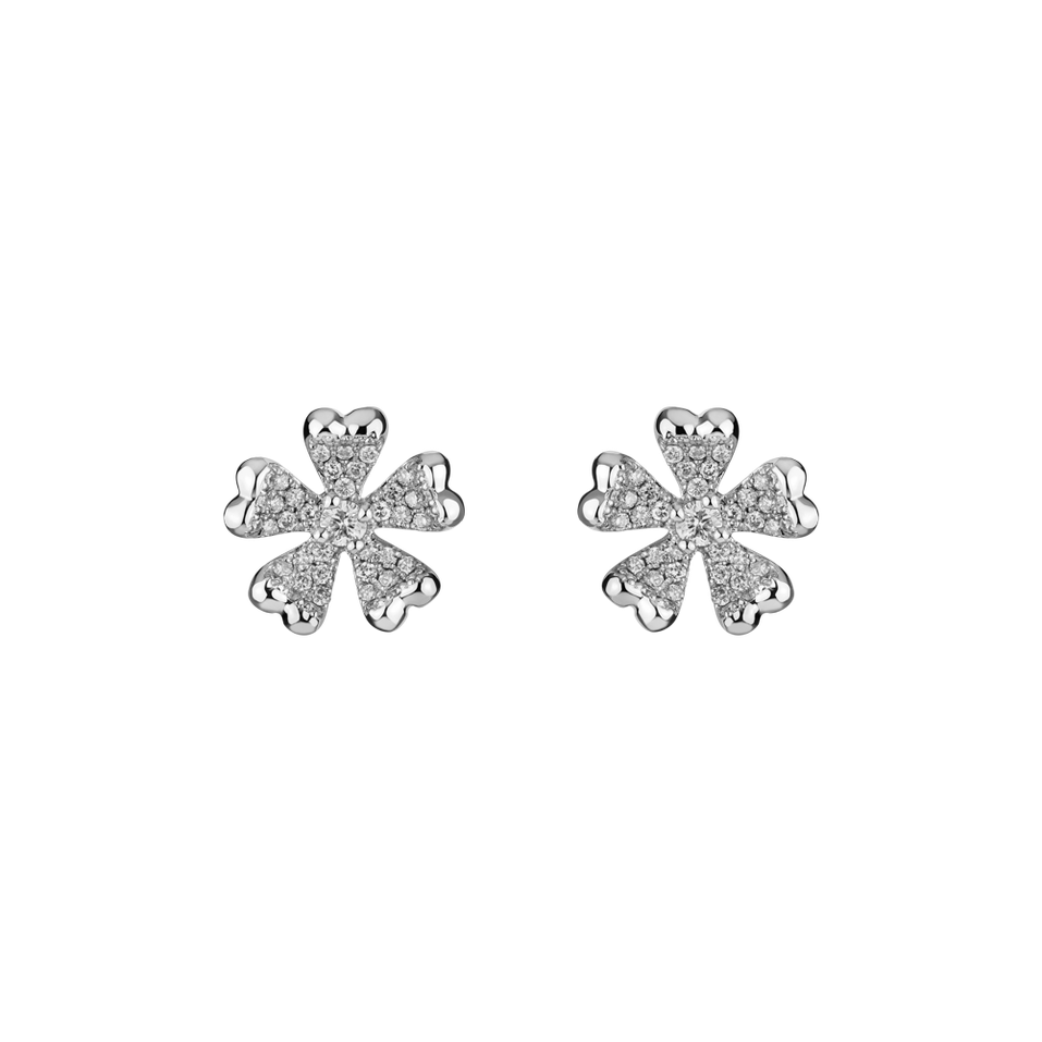 Diamond earrings Shiny Flower