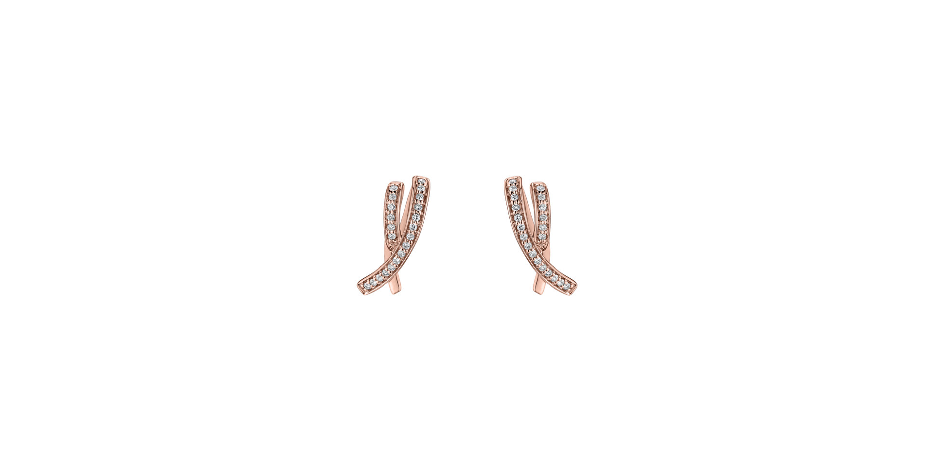 Diamond earrings Crossed Fantasy