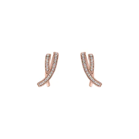Diamond earrings Crossed Fantasy