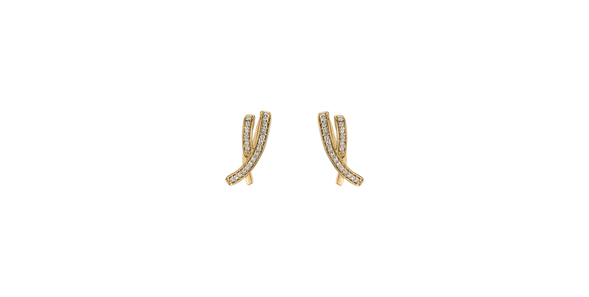 Diamond earrings Crossed Fantasy