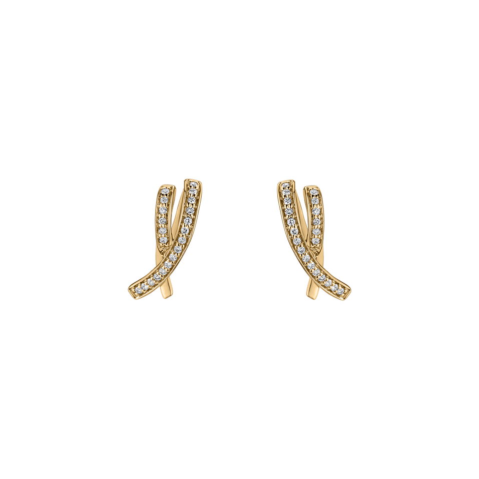 Diamond earrings Crossed Fantasy
