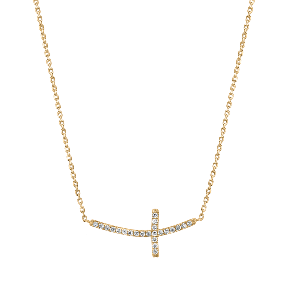 Diamond necklace Glossy Cross