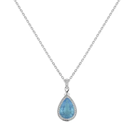 Diamond pendant with Apatite Kingdom Hope