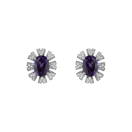 Diamond earrings with Sapphire Layla