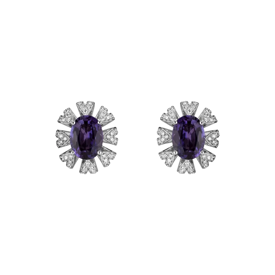 Diamond earrings with Sapphire Layla