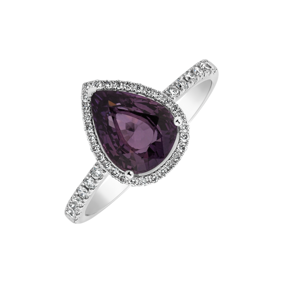 Diamond ring with Sapphire Charming Glory