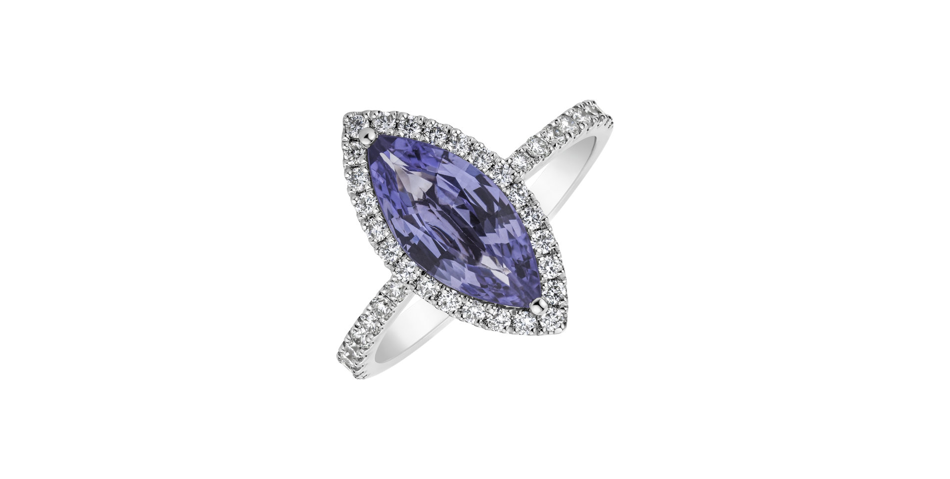 Diamond ring with Sapphire Charming Night