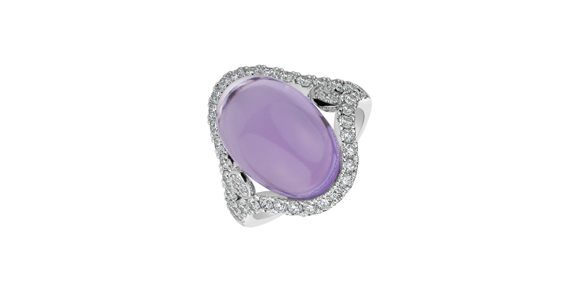 Diamond rings with Amethyst Sparkling Desire