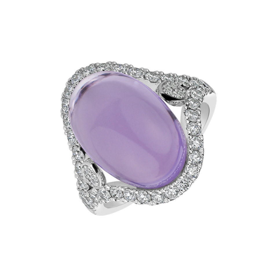 Diamond rings with Amethyst Sparkling Desire