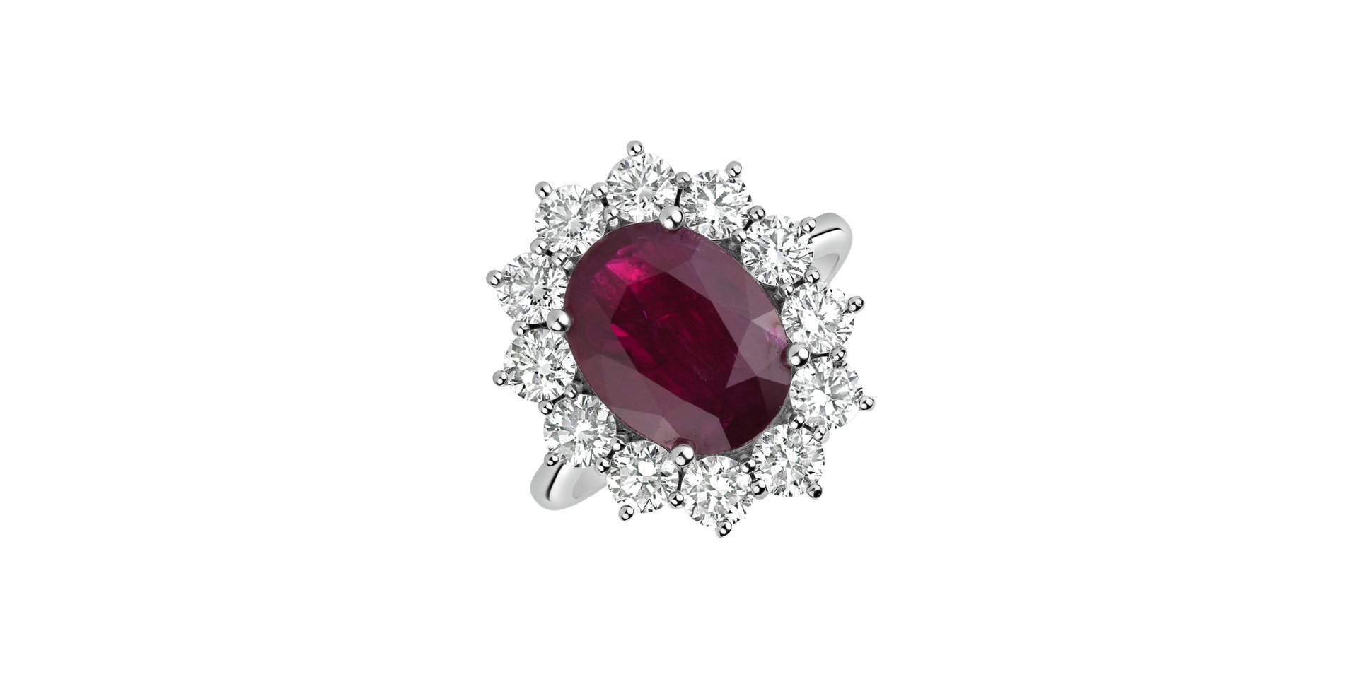 Diamond ring with Ruby Sky Goddess
