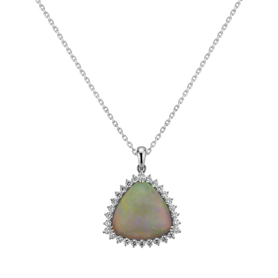 Diamond pendant with Opal Royal Opal