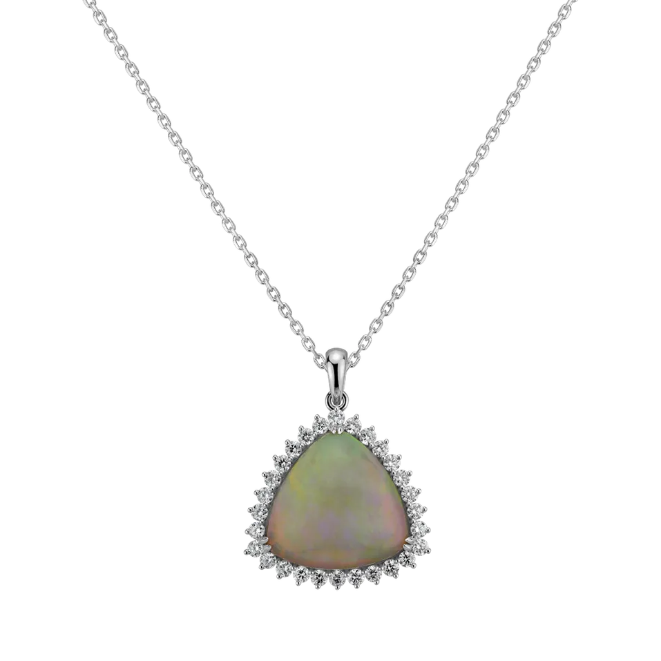 Diamond pendant with Opal Royal Opal