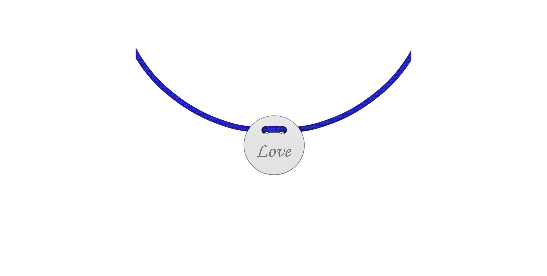 Diamond bracelet with cord Love