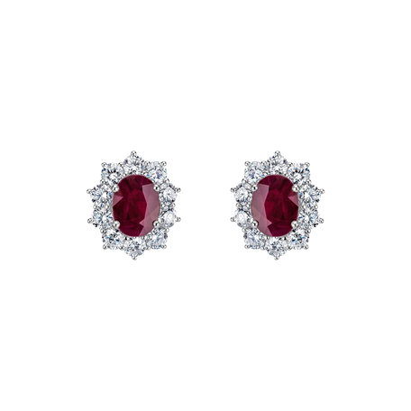 Diamond earrings with Ruby Moon Witchery